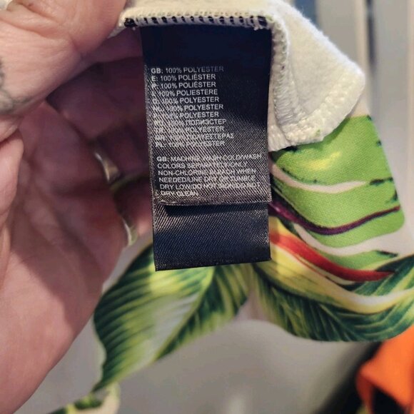 The North Face Mens  Full Zip Hoodie Hawaiian Birds Paradise Print Size M - Picture 7 of 9